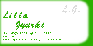 lilla gyurki business card